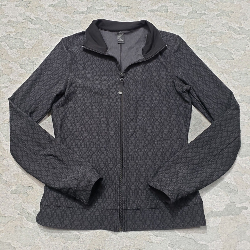 PrAna Jacket Womens Small Gray Zip Up Lightweight Stretch Outdoors